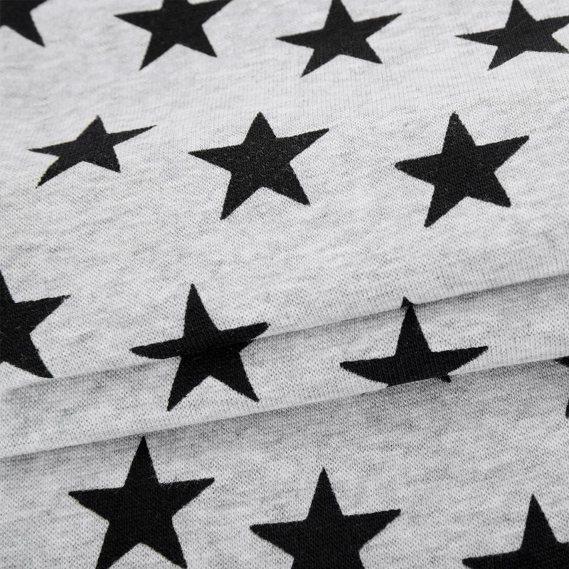 Kids Boys Girls 3Pcs Set Stars Prints O-Ring Scarf Neckerchief+Cute Beanies A4K9