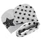 Kids Boys Girls 3Pcs Set Stars Prints O-Ring Scarf Neckerchief+Cute Beanies A4K9