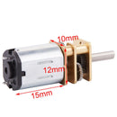 DC 12V 142RPM Micro-Speed Reduction Motor Mini Gearbox with Wires for RC Ca C1G7