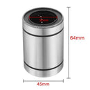LM30UU 30mmx45mmx64mm Double Side Rubber Seal Linear Motion Ball Bearing Bu I4P1