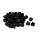 Chair Leg Plastic Blanking End Cap Square Tube Insert Black 20mmx20mm 50pcs W5B2