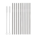 Set of 10 Stainless Steel Straws,Straight Reusable Drinking Straws 10.5 inc Z6T3
