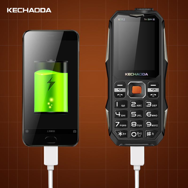 KECHAODA K112 2.4 Inch 3200mAh Power Bank With FM Flashlight Dual Camera 3 SIM Card 3 Standby Feature Phone