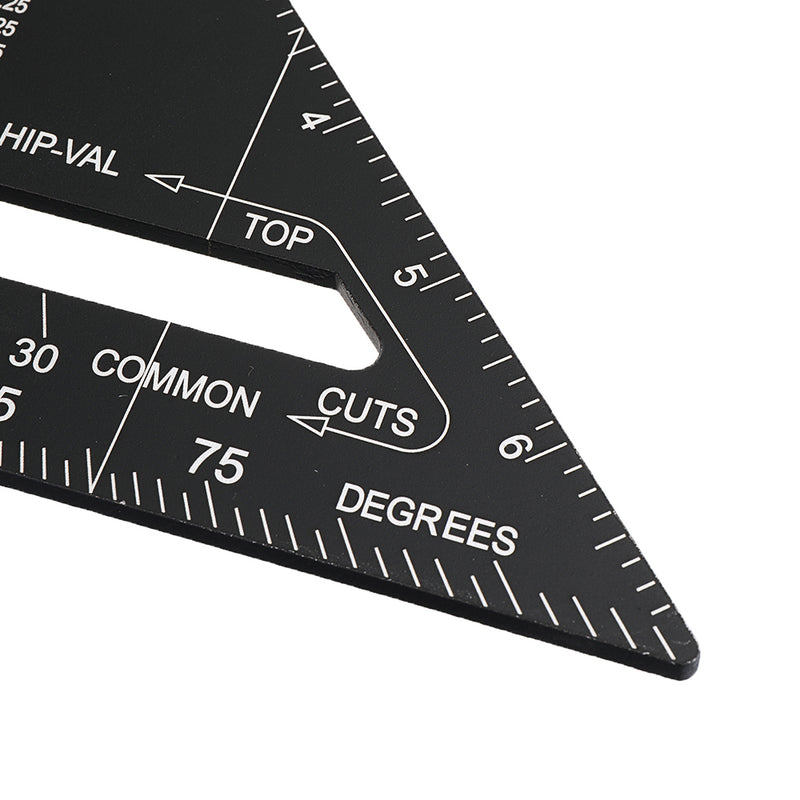 Drillpro 7Inch/12Inch Triangular Measuring Ruler Aluminum Alloy Metric/Imperial Triangle Angle Protractor