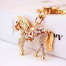 Crystal Horse Keychain Key Chain Ring Pony Rhinestone Keyring Bag Fashion V5N1