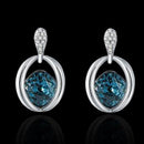 Necklace Earrings Crystal Elegant Women Jewellery Set of Crystal Pendant NecE2R3