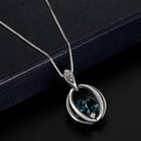 Necklace Earrings Crystal Elegant Women Jewellery Set of Crystal Pendant NecE2R3