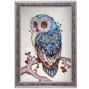 DIY 5D Full Drill Diamond Painting, Rhinestone Pasted Cross Stitch Blue Owl