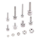 160 pcs M2 M2.5 M3 M4 M5 304 Stainless Steel Pan Head Screws Nuts Assortmen D7H5
