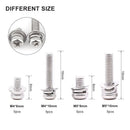 160 pcs M2 M2.5 M3 M4 M5 304 Stainless Steel Pan Head Screws Nuts Assortmen D7H5