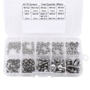 160 pcs M2 M2.5 M3 M4 M5 304 Stainless Steel Pan Head Screws Nuts Assortmen D7H5