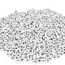 800 PCS White Round Alphabet Letters Spacer Beads 7x4mm Spacer Spacer Beads