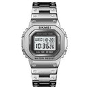 SKMEI 1456 LED Chronograph Countdown Alloy Case Stainless Steel Waterproof Digital Watch Men Watch