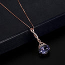Necklace Earrings Diamond Water droplets Elegant Women Jewellery Set of Pen J6P5