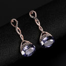 Necklace Earrings Diamond Water droplets Elegant Women Jewellery Set of Pen J6P5