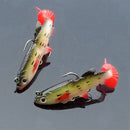 5Pcs Soft Bait Lead Head Fish Lures Bass Fishing Tackle Sharp Hook T Tail K8Z2