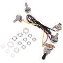 Electric Guitar Wiring Harness Kit 3 Way Toggle Switch 2 Volume 1 Tone 500K