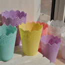 Plastic lace vase flowerpot factory pot home office decoration accessories- U6P9