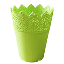 Plastic lace vase flowerpot factory pot home office decoration accessories- U6P9
