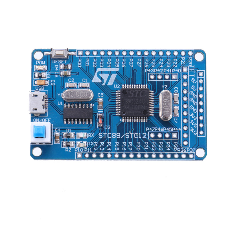 51 MCU Minimum System Board STC12C5A60S2 STC89C52 Learning Development  Board MCU  UART with 2 Serial Port