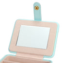 11x9x5.5cm 3 Layers Ornaments Jewelry Storage Case Collecting Box with Built-in Mirror Make Up Case