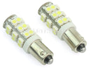 2 pcs BA9S 1445 39431 64111 H6W White 3528 SMD 25 LED Car Light Bulb Lamp 12V