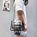 Fashion Stripes Plastic Transparent Handbag Chain Shoulder Bag Woman Large  F9K1