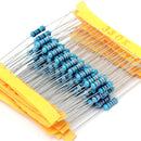 1100 Pcs 0.1 ohm~10M ohm 1/2W Metal Film Resistor 110 Value Box Kit