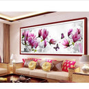 DIY 5D Diamond Embroidery Butterflies play Magnolia Round Diamond Painting  W7W5