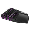 Delux T9 PRO 7 Colors LED Backlight Single Hand Professional Gaming Keyboar