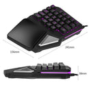 Delux T9 PRO 7 Colors LED Backlight Single Hand Professional Gaming Keyboar