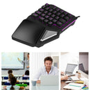 Delux T9 PRO 7 Colors LED Backlight Single Hand Professional Gaming Keyboar