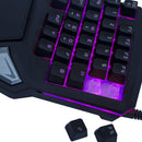 Delux T9 PRO 7 Colors LED Backlight Single Hand Professional Gaming Keyboar