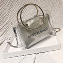 Fashion Women Bag Set Transparent Shoulder Bag+Clutch For Teenage Girls Fas A8L5