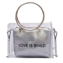 Fashion Women Bag Set Transparent Shoulder Bag+Clutch For Teenage Girls Fas A8L5