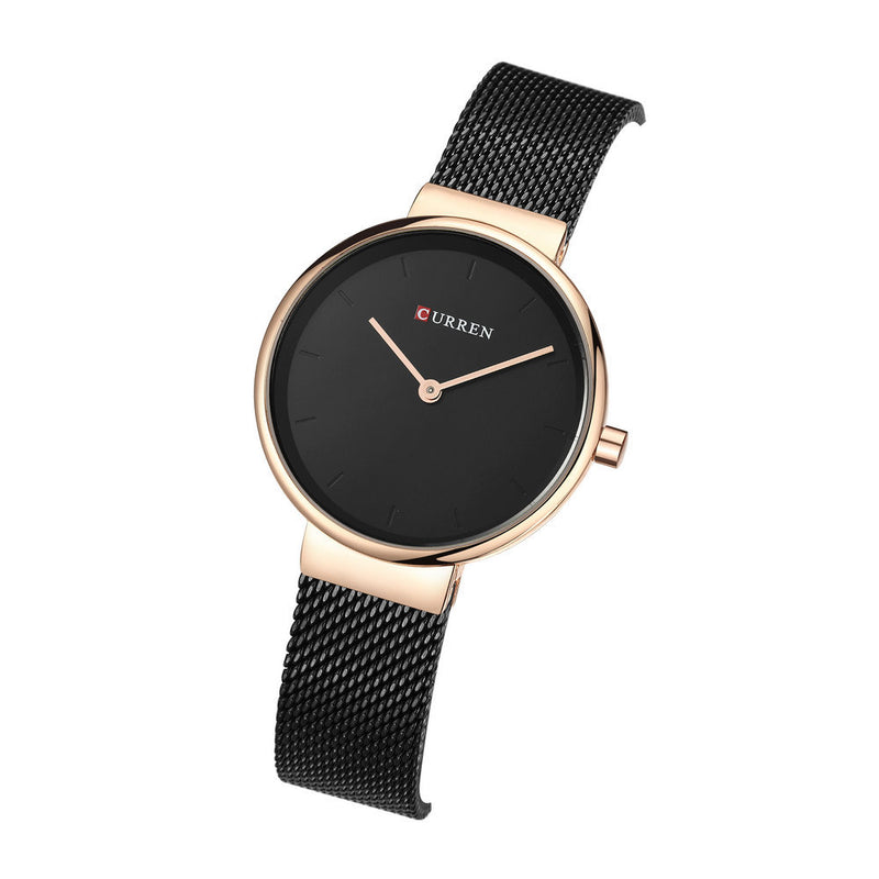 CURREN 9016 Women Quartz Watch Casual Style Simple Dial Luxury Alloy Strap Lady Wristwatch