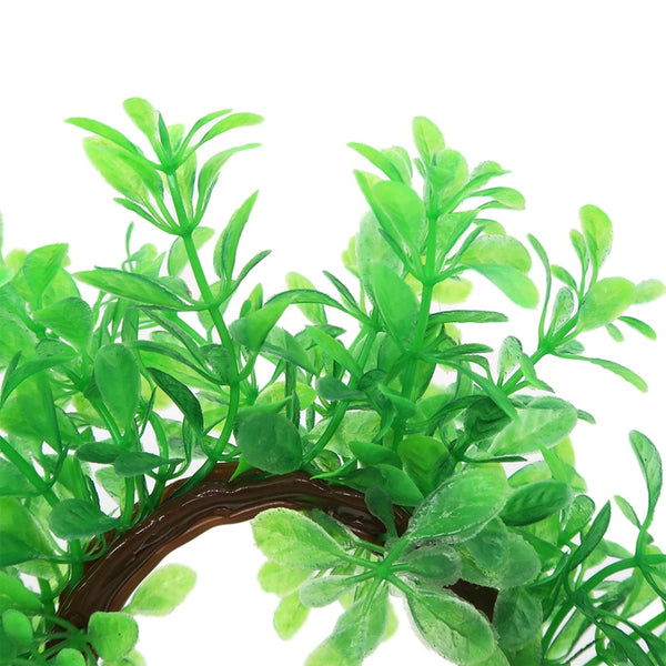 Curve Artificial Plastic Water Plant Decor For Fish Tank Ornament Circular