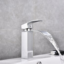 Bathroom Sink Faucet Basin Single Handle Mixer Tap W/Cover Plate Brushed Nickel