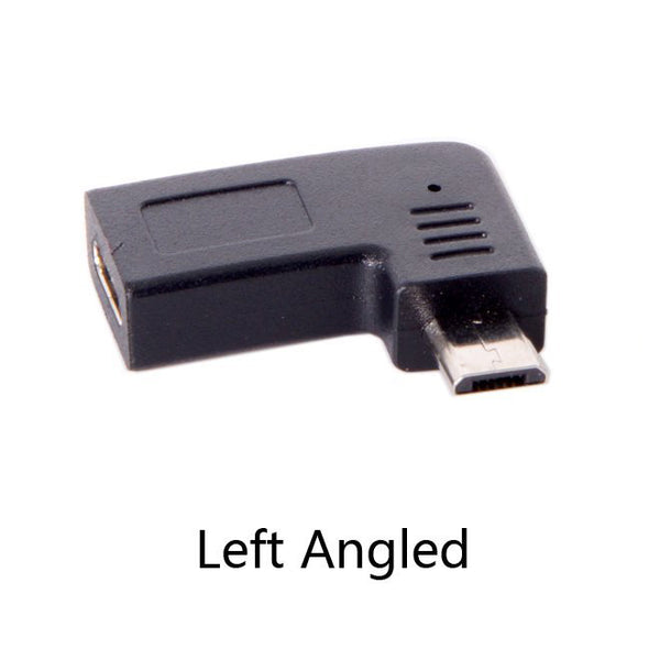 USB-C Type-C Female to Micro-USB 2.0 5Pin Male Data Adapter 90 Degree Left  X4V9