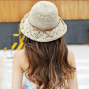 Sun Hat Bucket Girls Lady Beach Straw Hat Summer Sun Protection Packable Fo A1U9