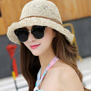 Sun Hat Bucket Girls Lady Beach Straw Hat Summer Sun Protection Packable Fo A1U9