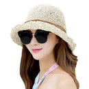 Sun Hat Bucket Girls Lady Beach Straw Hat Summer Sun Protection Packable Fo A1U9