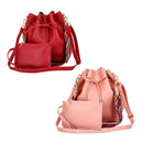 Red fashion ladies bucket bag shoulder messenger bucket bucket mother bag c S8J6
