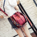 Red fashion ladies bucket bag shoulder messenger bucket bucket mother bag c S8J6