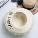 Summer Hats for Women Fashion Design Women embroidery Beach Sun Hat Foldabl Q8T5