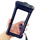 Hot spring swimming touch screen mobile phone waterproof bag (Black)