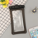 Hot spring swimming touch screen mobile phone waterproof bag (Black)