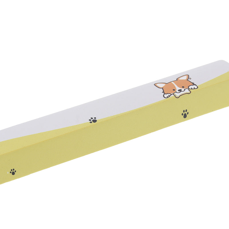 Five-sided Dyesub PBT OEM Profile Yellow Dog Shark Space Bar 6.25u Novelty Keycap for GK61 Black Case and Cherry MX Switch Keyboard