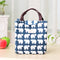 Woman Hand-held Lunch Tote Bag Travel Picnic Cooler Insulated Handbag Waterproof Storage Containers