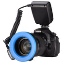 Mamen RF-550D 48pcs Macro LED 3000-15000K Ring Flash Light with 8 Adapter Ring